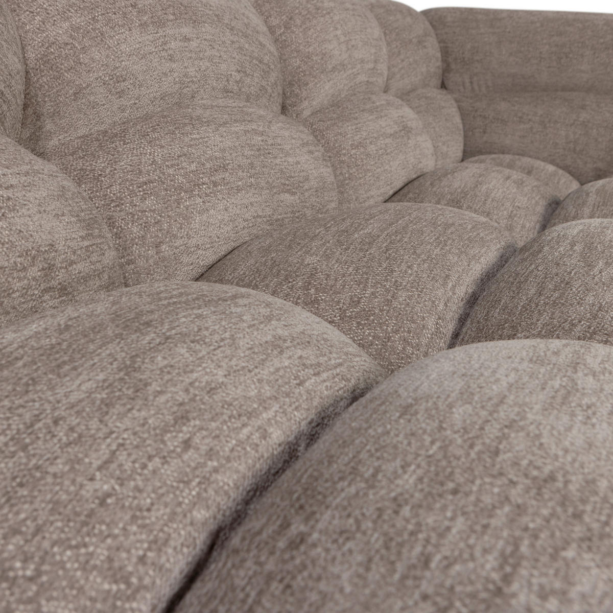 ECKSOFA Tibas Sandfarben Webstoff  - Sandfarben/Schwarz, Design, Kunststoff/Textil (280/165cm) - Livetastic