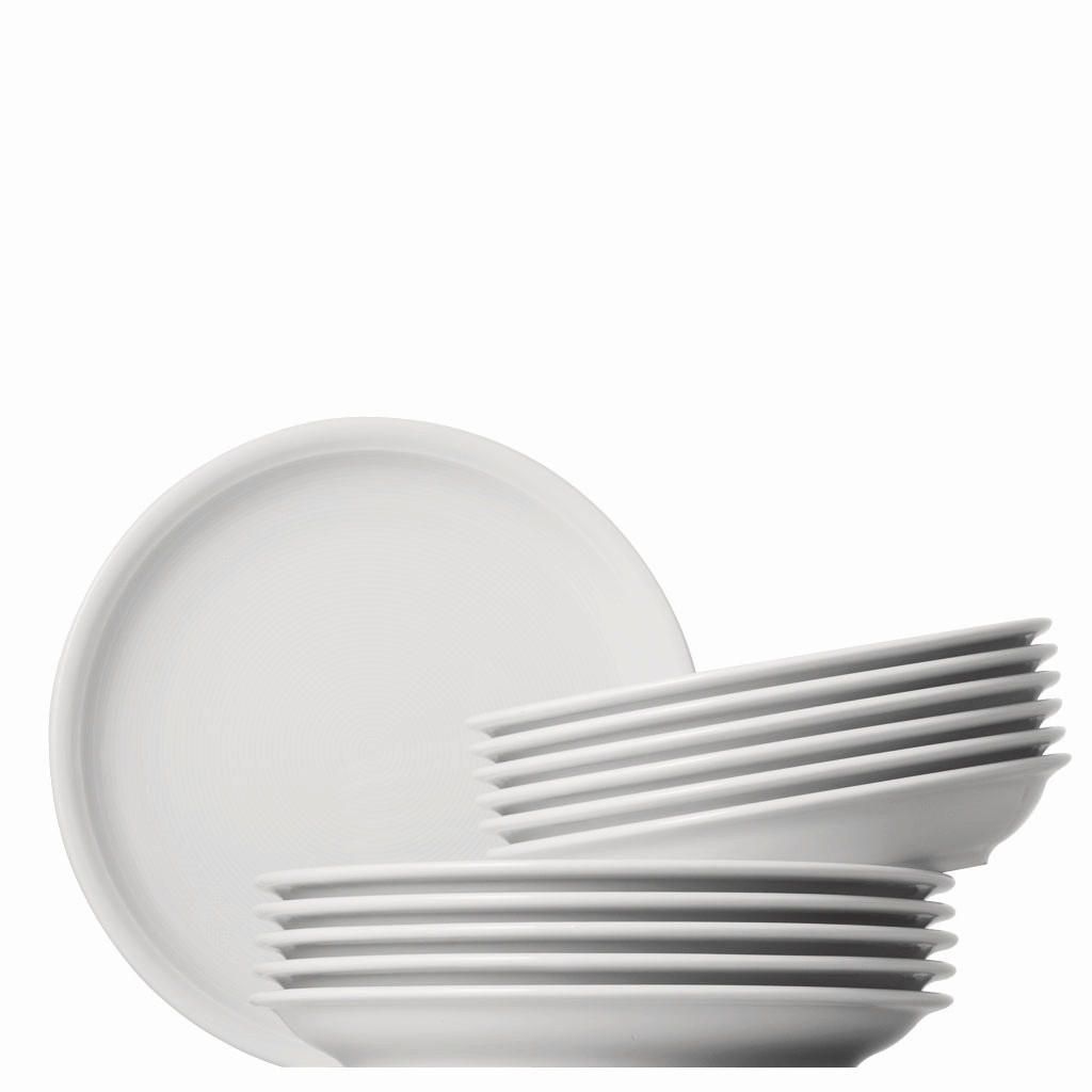 TAFELSERVICE Weiß 12-teilig Trend weiß  - Weiß, Basics, Keramik (31,6/28,2/31,6cm) - Thomas