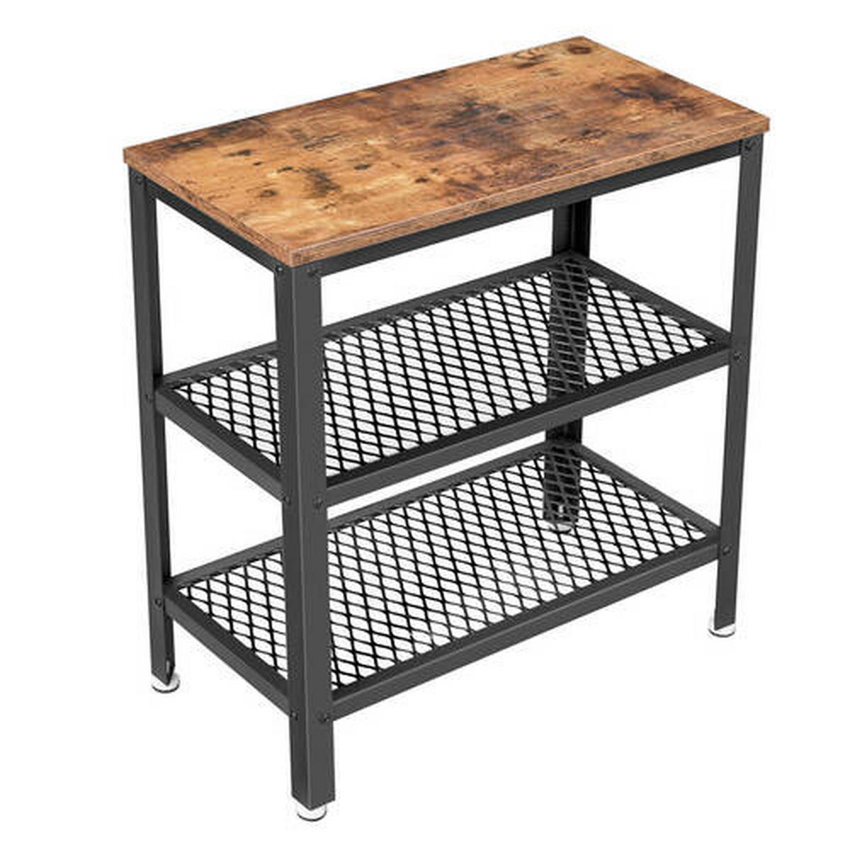 BEISTELLTISCH Braun, Schwarz rechteckig  - Schwarz/Braun, Trend, Holzwerkstoff/Metall (60/60/30cm) - Boxxx
