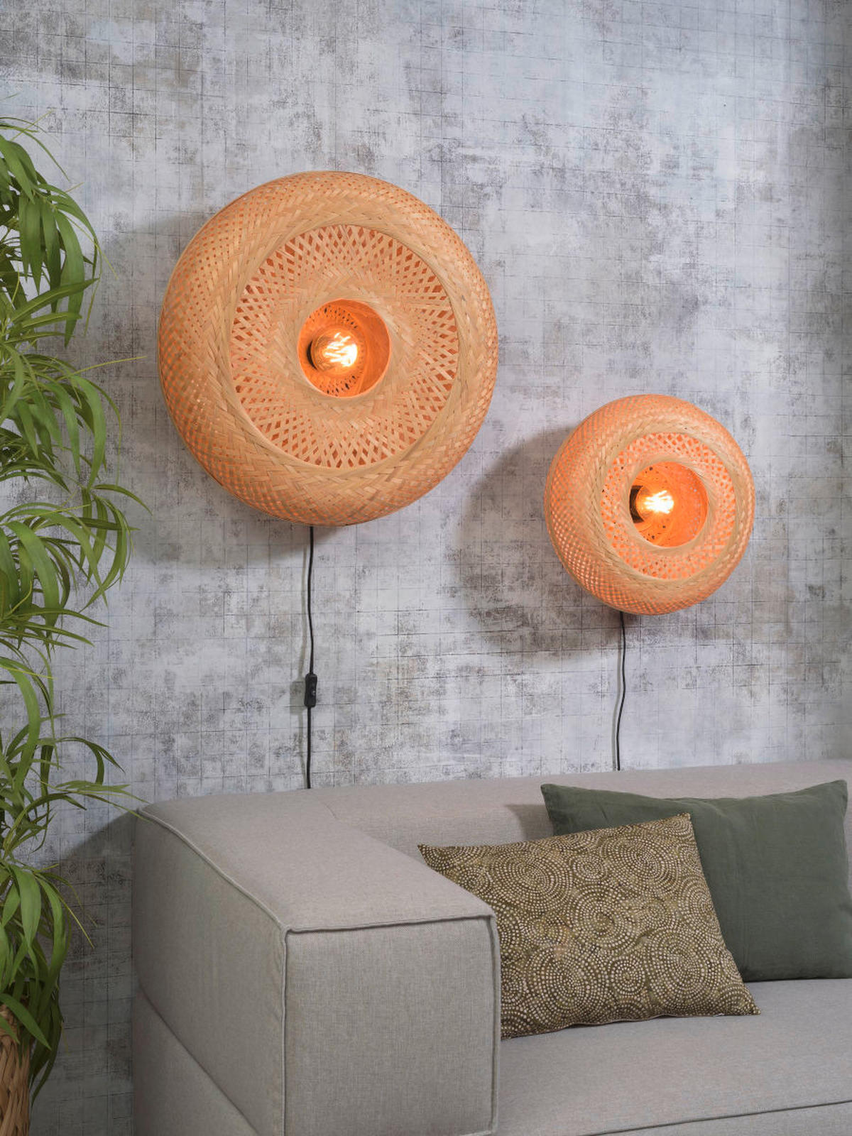 WANDLEUCHTE GOOD&MOJO  15/60/60 cm   - Naturfarben, Trend, Naturmaterialien (15/60/60cm) - Good & Mojo