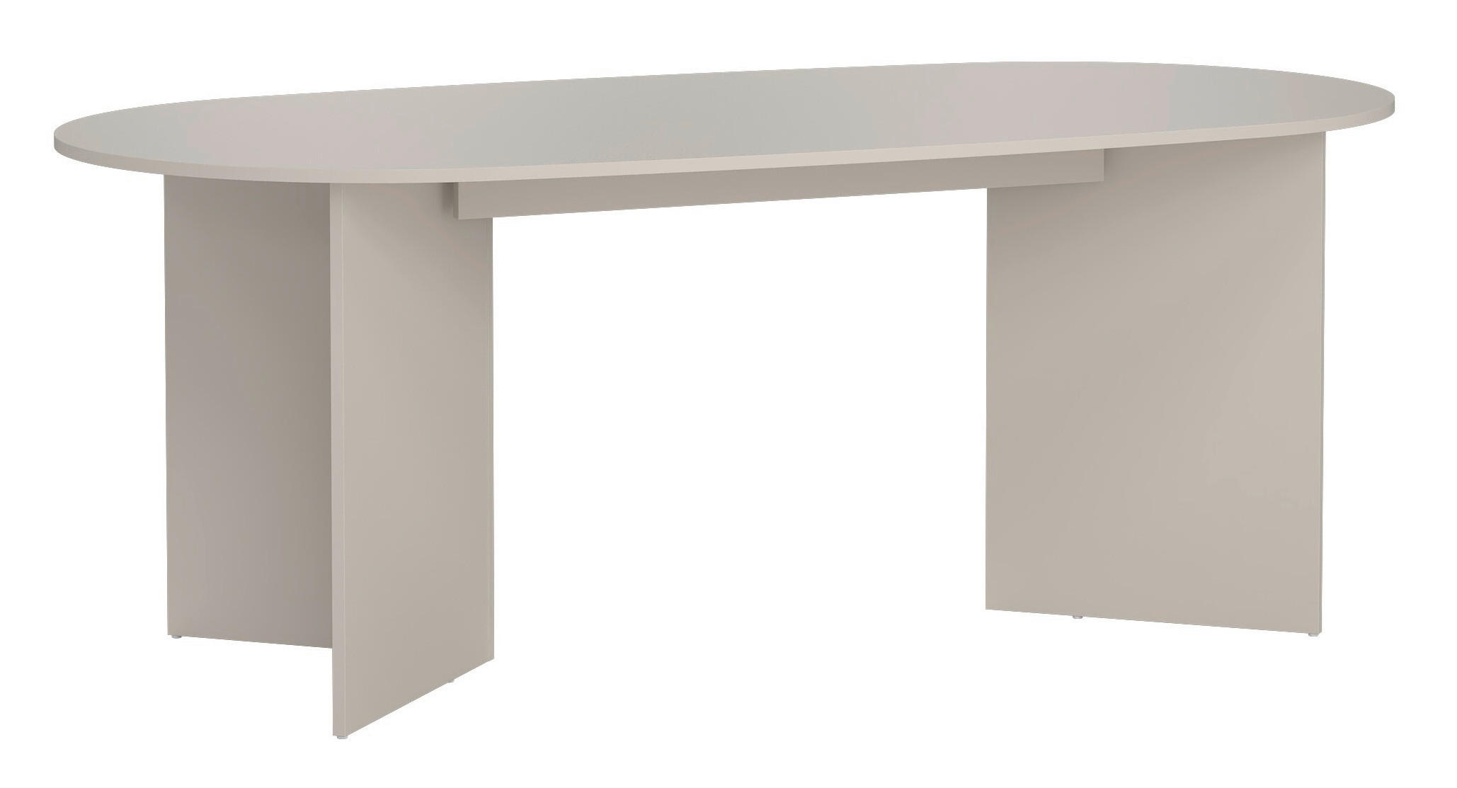 ESSTISCH 200/100/76 cm Nachbildung  Holzwerkstoff oval Kaschmir  - Kaschmir, Modern, Holzwerkstoff (200/100/76cm) - P & B