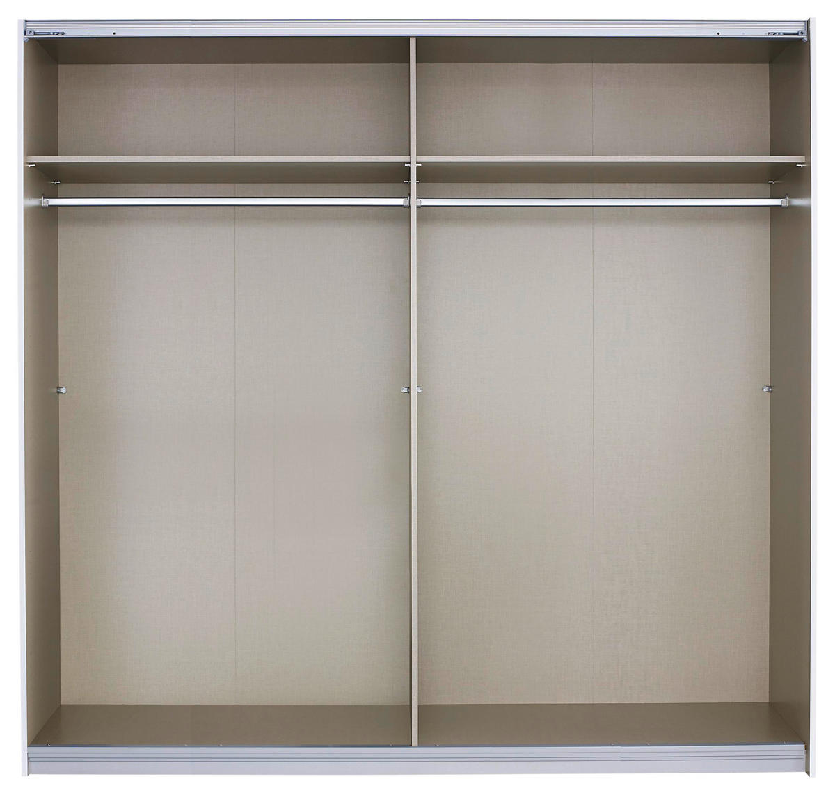 SCHWEBETÜRENSCHRANK in Weiss Hochglanz  - Weiss Hochglanz/Weiss, Konventionell, Holzwerkstoff/Metall (218/210/59cm) - Rauch Möbel