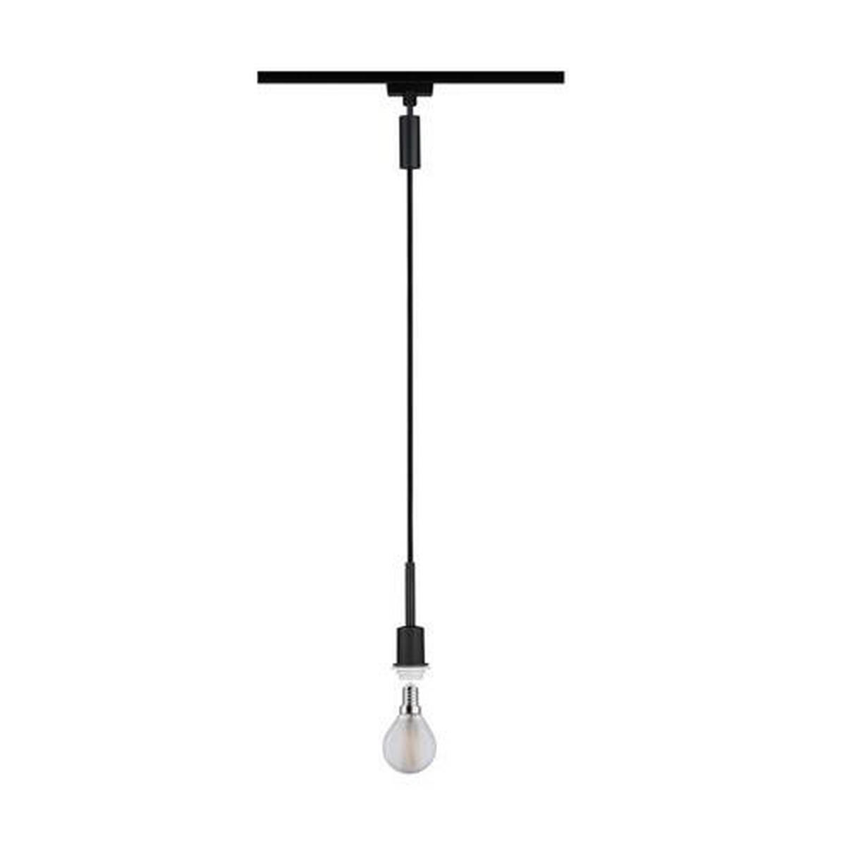 SCHIENENSYSTEM-HÄNGELEUCHTE Urail 132 cm   - Schwarz, Basics, Kunststoff/Metall (132cm) - Paulmann
