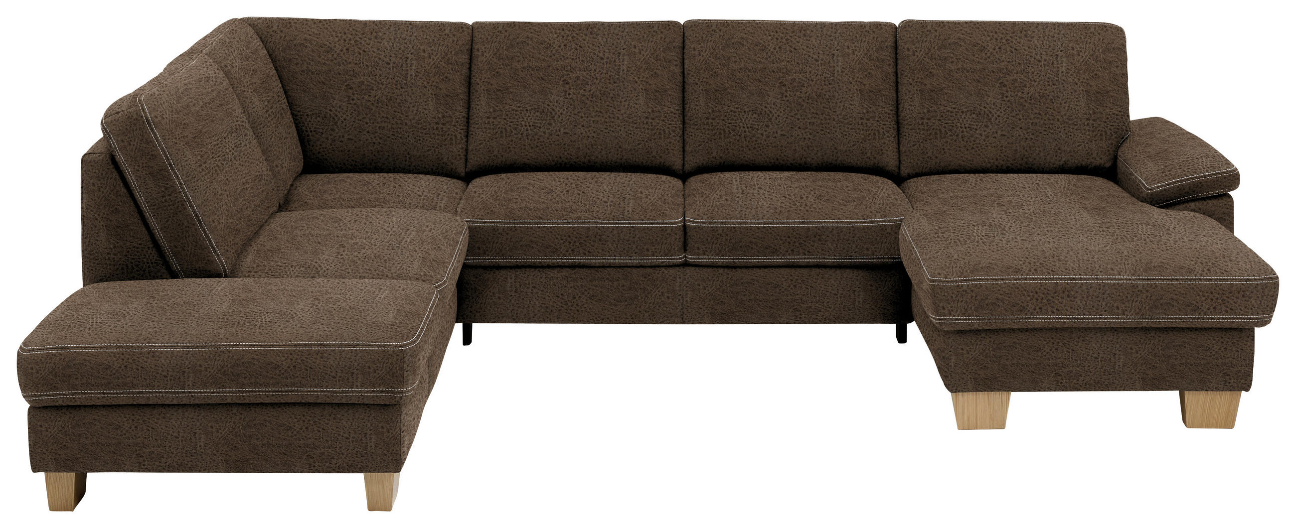 SOFFA i mikrofiber grå  - beige/grå, Klassisk, trä/textil (235/167cm) - Beldomo System