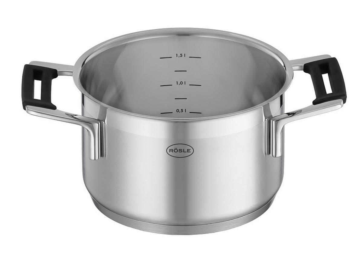 KOCHTOPF Silence Pro 1,9 L  - Edelstahlfarben, Basics, Metall (16cm) - Rösle