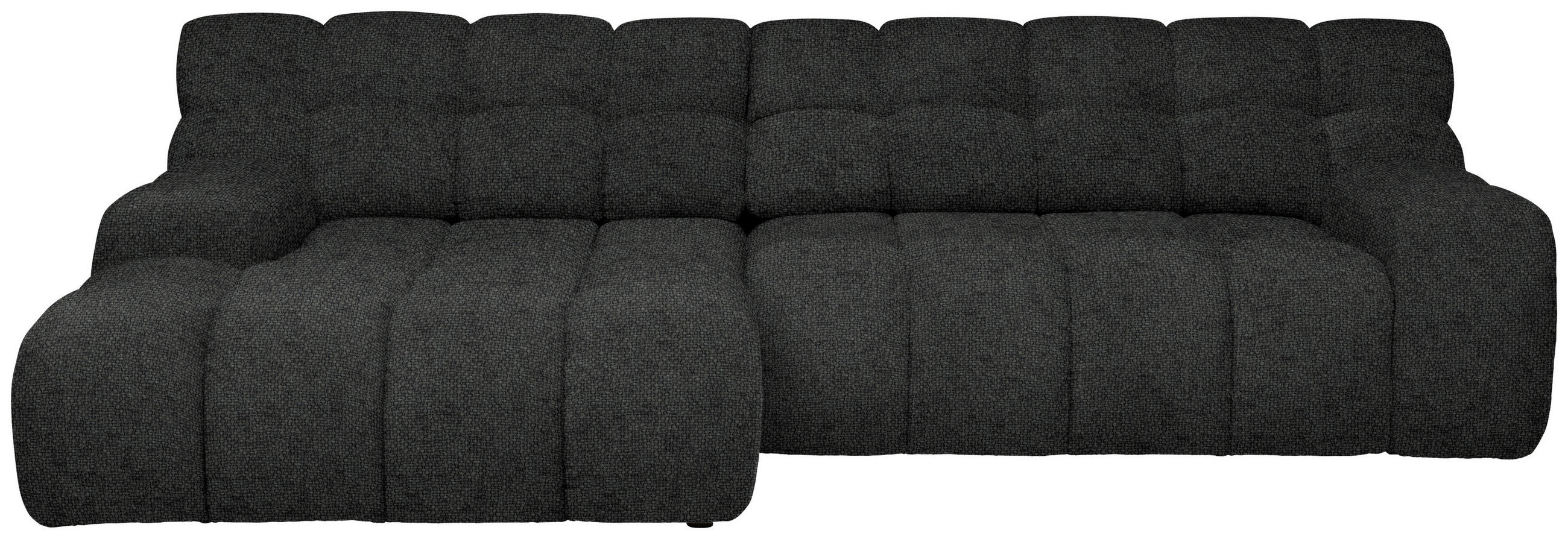 ECKSOFA in Webstoff Schwarz  - Schwarz, Modern, Kunststoff/Textil (180/297cm) - Welnova