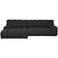 ECKSOFA in Webstoff Schwarz  - Schwarz, Modern, Kunststoff/Textil (180/297cm) - Welnova
