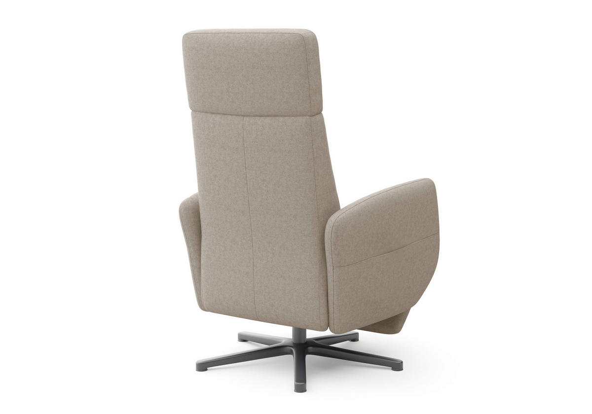 RELAXSESSEL in Textil Taupe  - Taupe/Schwarz, KONVENTIONELL, Textil/Metall (71/110/82cm) - Sit & More