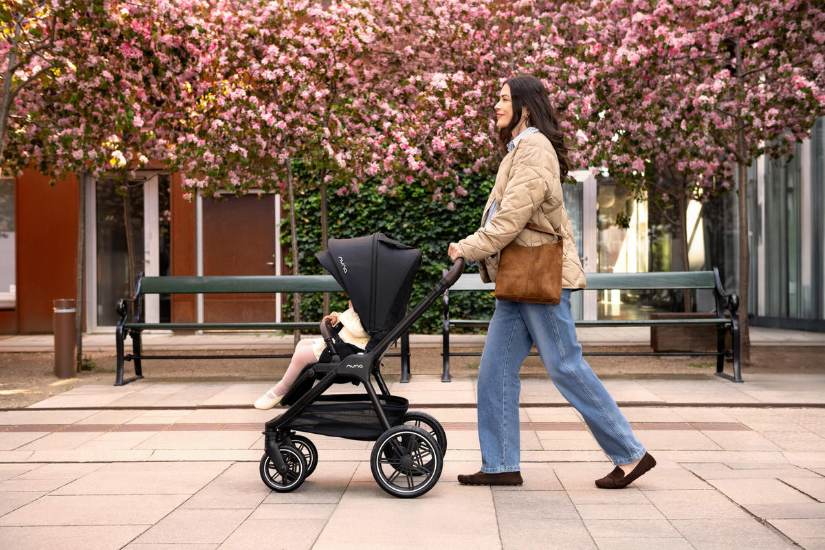 KINDERWAGENSET  TRIV lx Caviar  Caviar  - Schwarz, Basics, Kunststoff/Metall (96/58/109cm) - Nuna