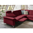 WOHNLANDSCHAFT in Chenille Rot  - Rot/Alufarben, Design, Textil/Metall (265/333/170cm) - Dieter Knoll