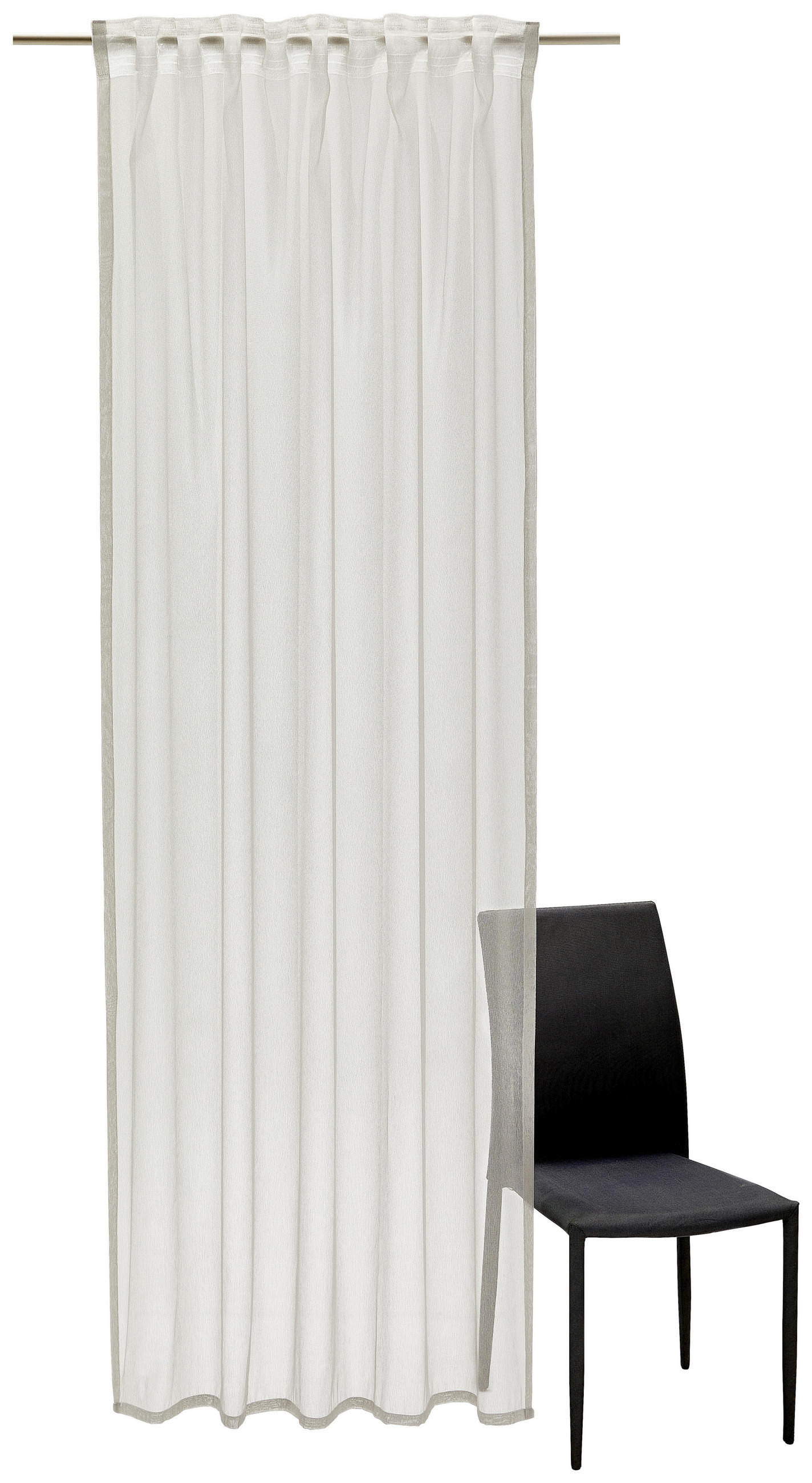 FERTIGVORHANG MINO halbtransparent 140/245 cm - Silberfarben, KONVENTIONELL, Textil (140/245cm) - Dieter Knoll
