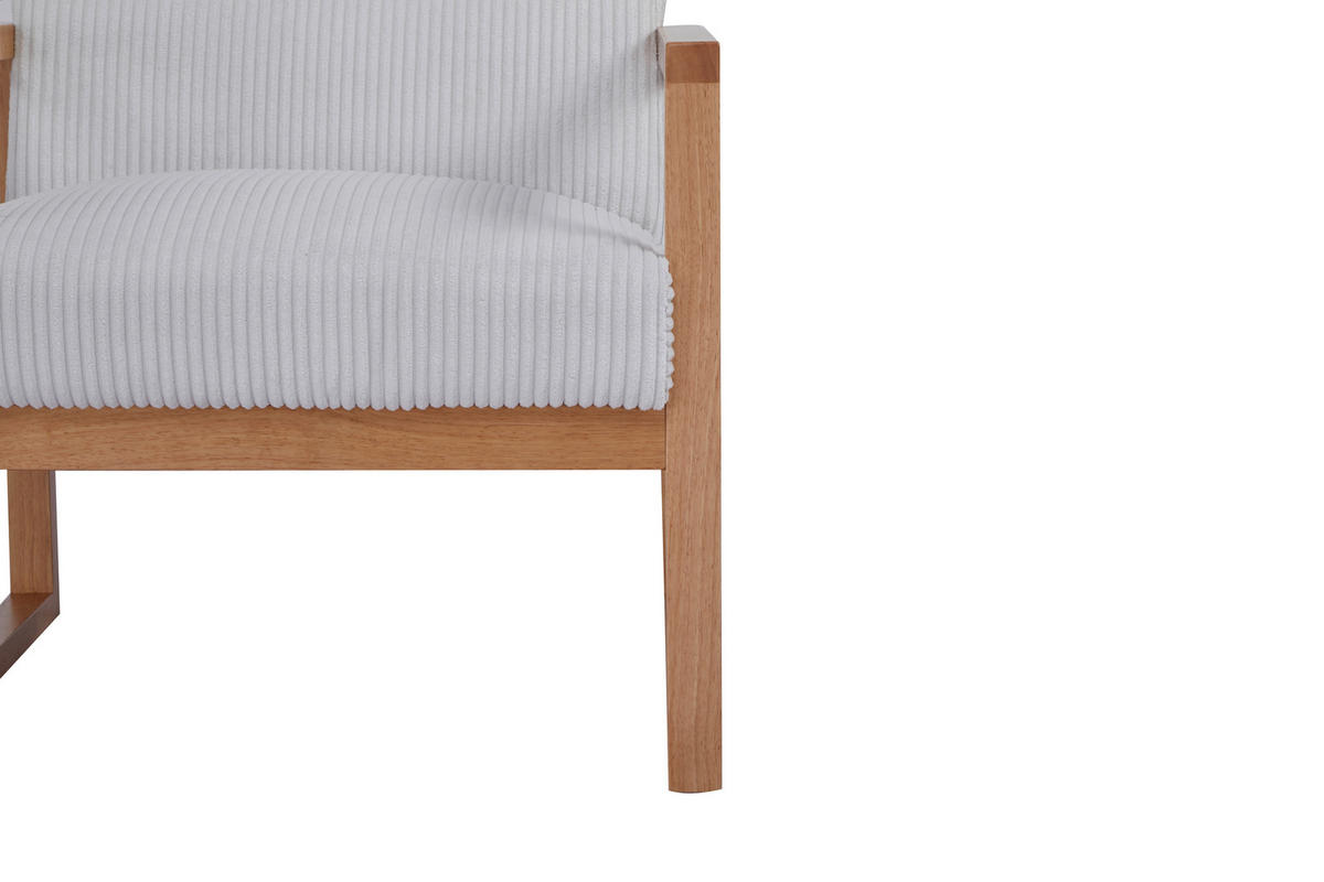 SESSEL in Cord Beige  - Beige/Naturfarben, Design, Holz/Textil (65/76/65cm) - Ti'me