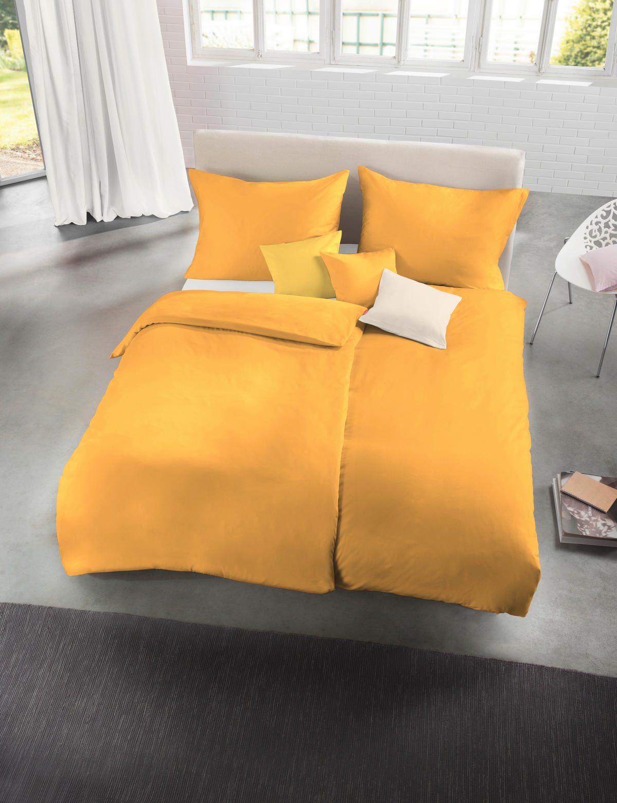 BETTWÄSCHE Satin 200/220 cm  - Gelb, Basics, Textil (200/220cm) - Fleuresse