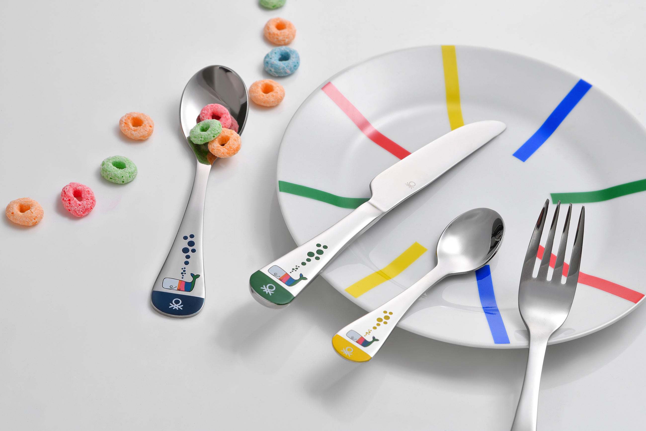 BESTECKSET RAINBOW 4-teilig  - Edelstahlfarben, Basics, Metall (13.3/20/2.7cm) - Benetton