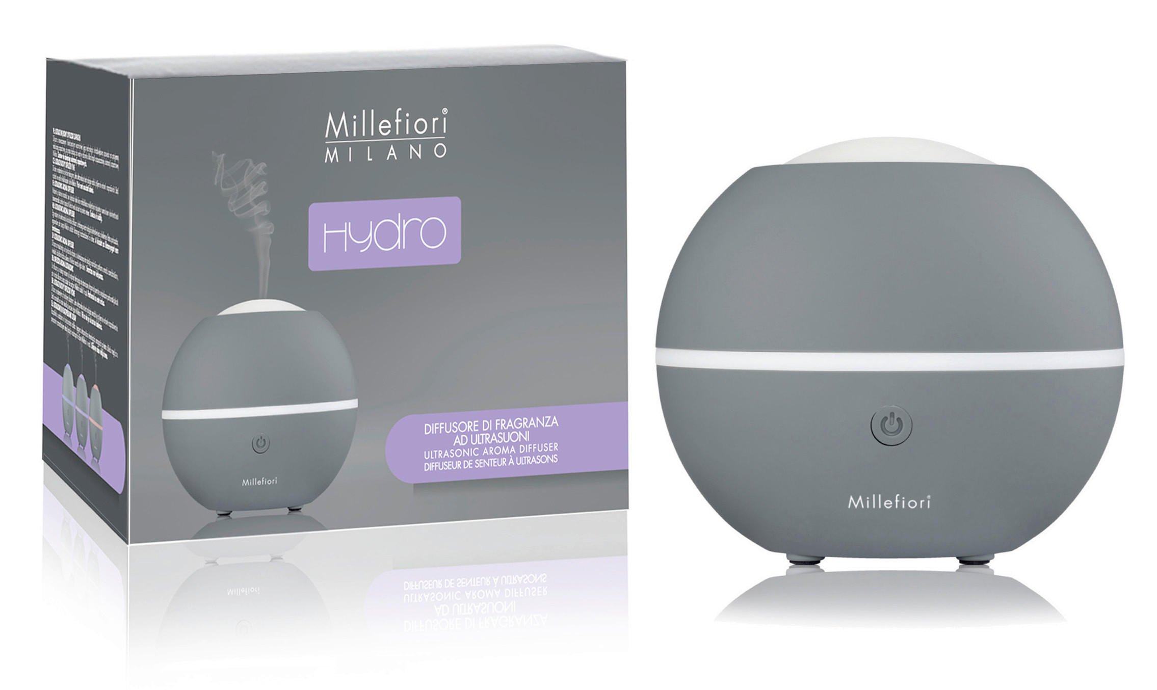 DIFFÚZOR  virágos  - Basics, műanyag/Üveg (15/11.5/13.5cm)