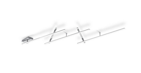 LED-DECKENLEUCHTE 245/50/6,5 cm   - Weiß/Nickelfarben, Trend, Kunststoff/Metall (245/50/6,5cm) - Novel