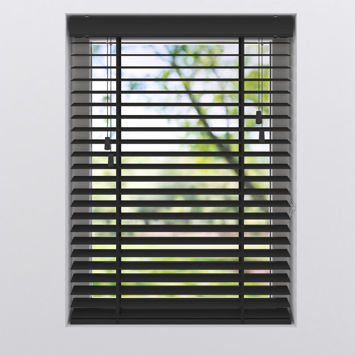 JALOUSIE  halbtransparent  75/130 cm    - Schwarz, Natur, Holz (75/130cm) - Homeware
