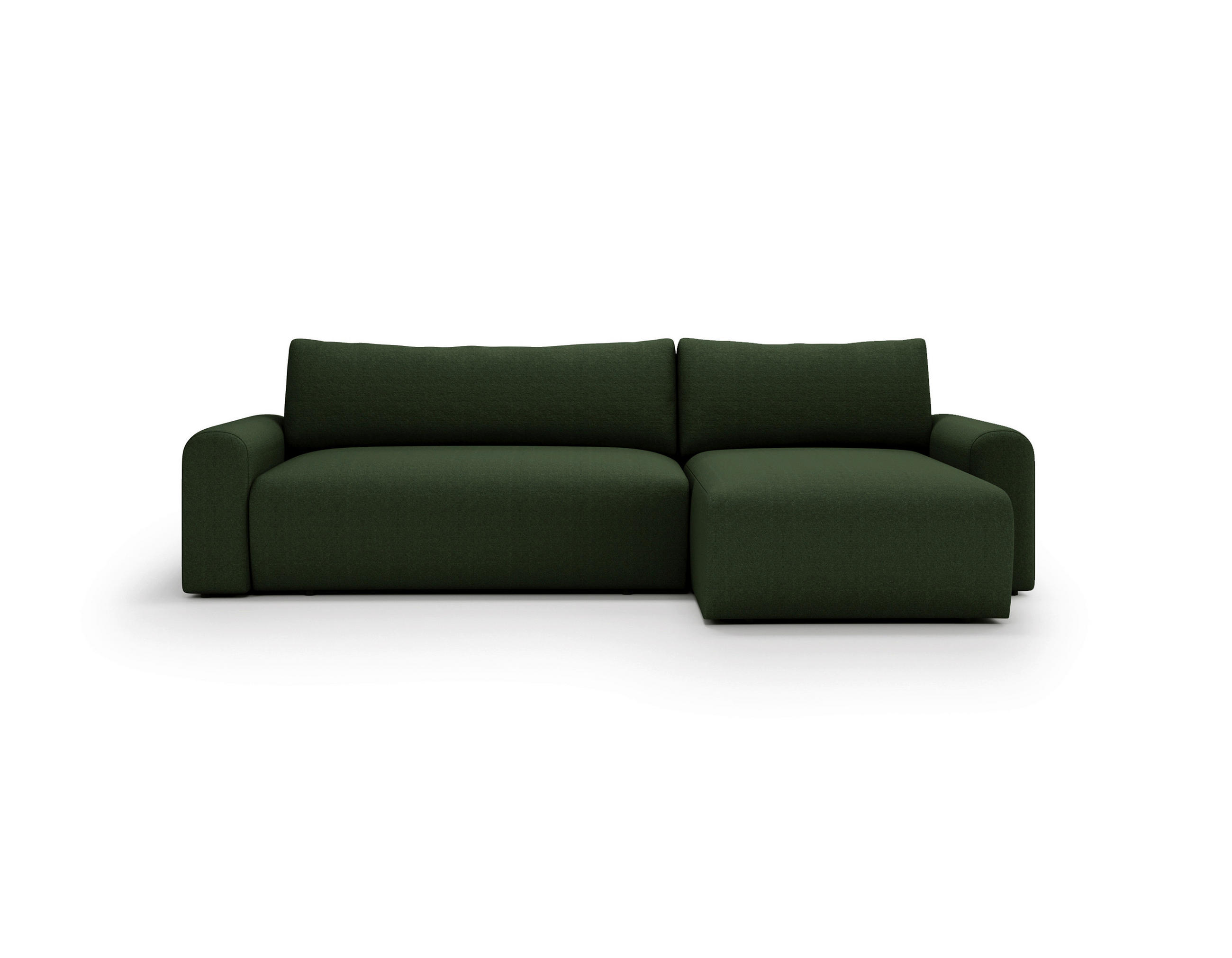 ECKSOFA Grün  - Creme/Schwarz, Design, Kunststoff/Textil (246/150cm) - Livetastic