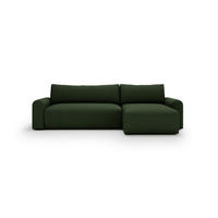 ECKSOFA Grün  - Creme/Schwarz, Design, Kunststoff/Textil (246/150cm) - Livetastic