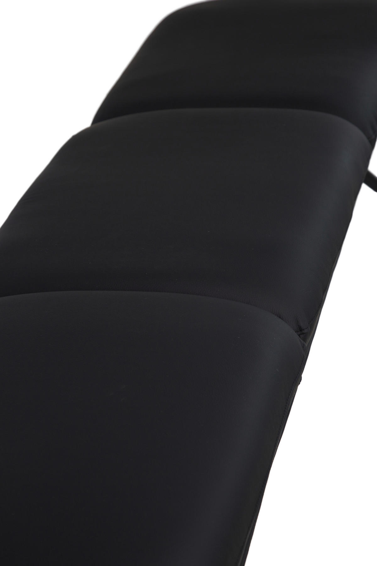 SITZBANK 220/49,5/50 cm  in Schwarz  - Schwarz, Design, Leder/Metall (220/49,5/50cm) - Dieter Knoll