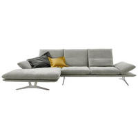 ECKSOFA Francis Grau Flachgewebe  - Grau, Design, Textil/Metall (159/284cm) - Koinor