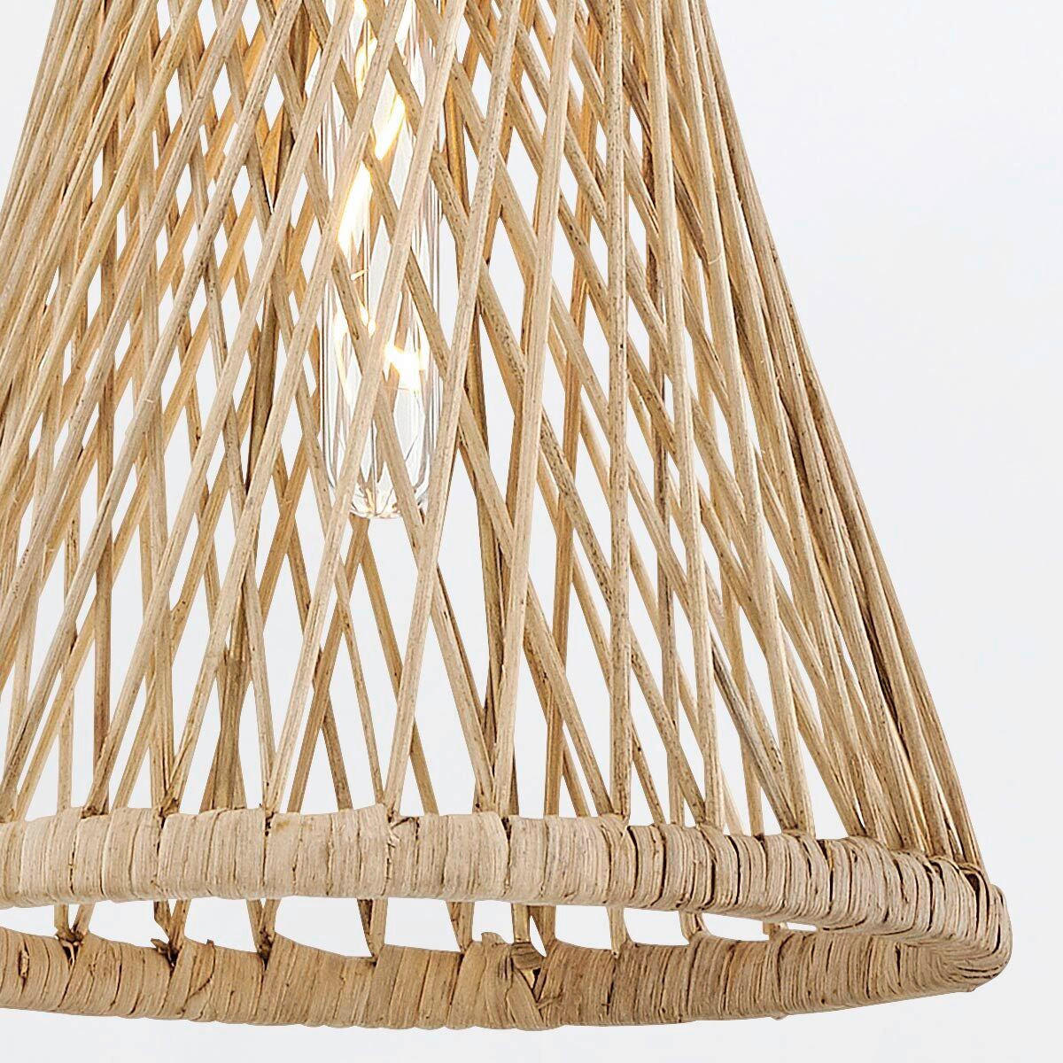 HÄNGELEUCHTE Twyla  57,7/30,5/30,5 cm  - Goldfarben, Natur, Holz/Metall (57,7/30,5/30,5cm) - Elstead Lighting