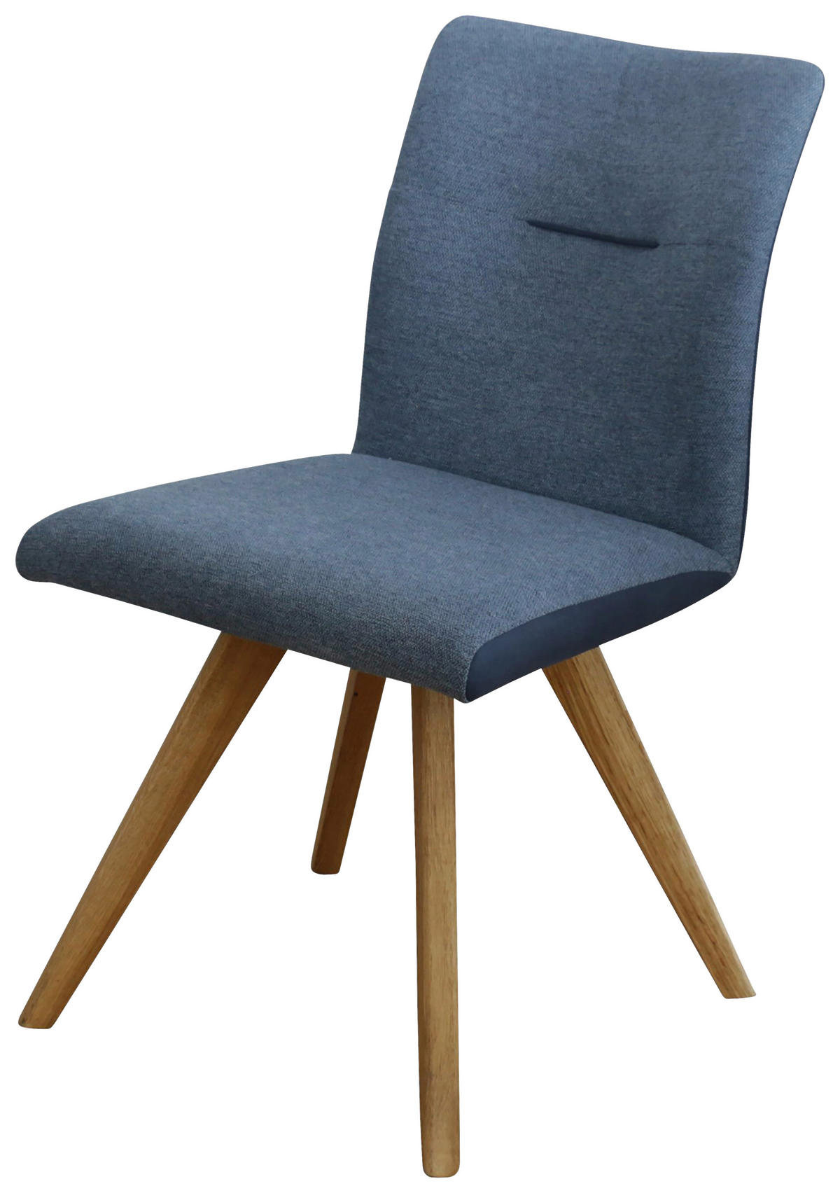 STUHL  in Webstoff Holz, Textil  - Blau/Eichefarben, KONVENTIONELL, Holz/Textil (51,5/87,5/63cm) - Linea Natura