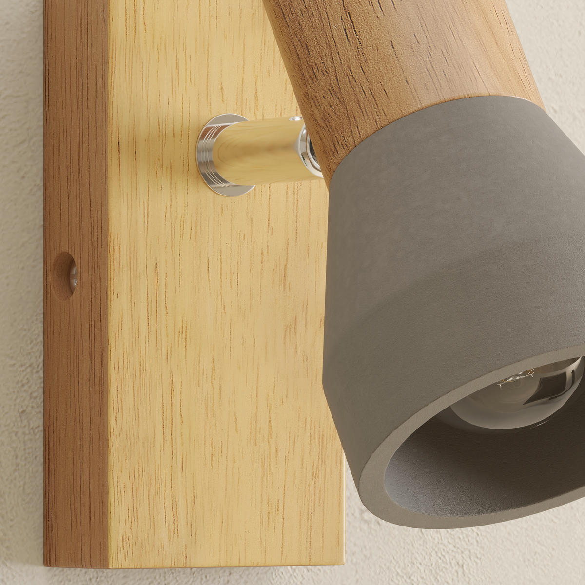 STRAHLER Alina 12,3/7,2/12 cm  - Eschefarben/Grau, Natur, Holz/Stein (12,3/7,2/12cm) - Novel