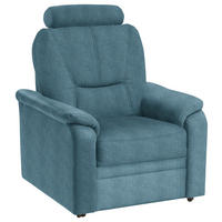FERNSEHSESSEL in Chenille Türkis  - Türkis/Schwarz, KONVENTIONELL, Kunststoff/Textil (90/96/89cm) - Beldomo Comfort