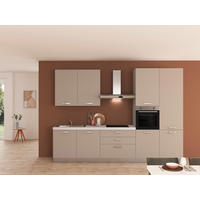 BLOK KUHINJA BEZ APARATA  sivo-bijela  - sivo-bijela/magnolija, Basics, drvni materijal/metal (330cm)