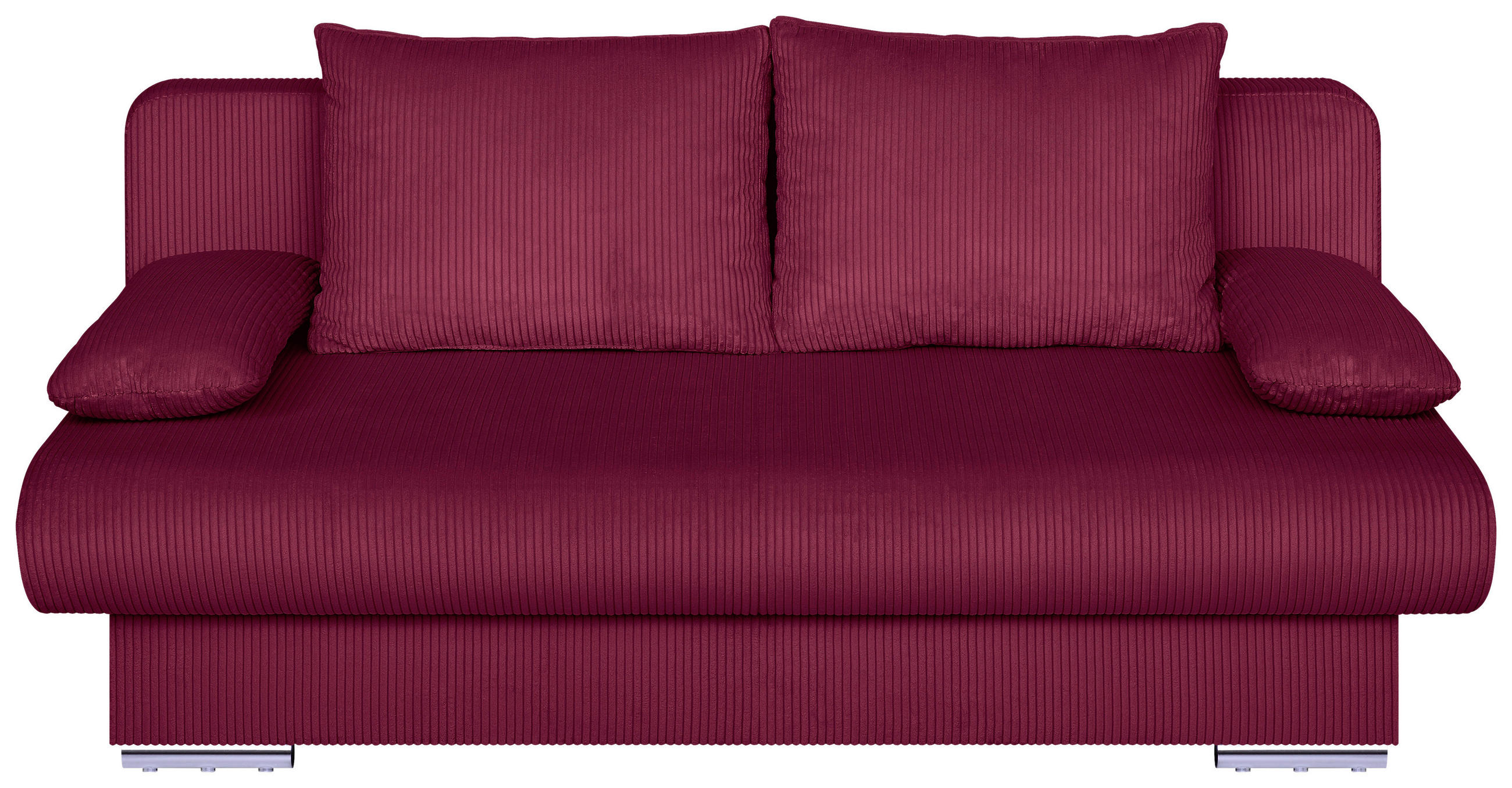 SCHLAFSOFA  in Rot  - Chromfarben/Rot, Design, Holzwerkstoff/Kunststoff (193/85/86cm) - P & B