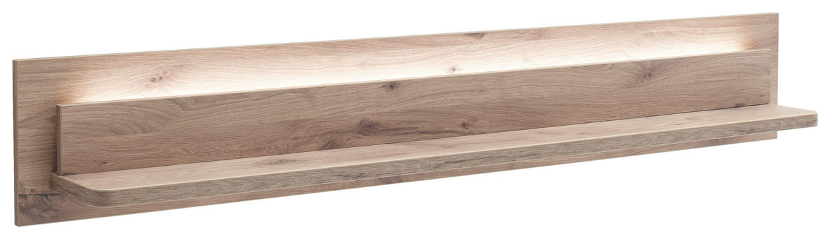 WANDBOARD in 150/24/19 cm Eichefarben  - Eichefarben, Design, Holzwerkstoff (150/24/19cm) - Livetastic