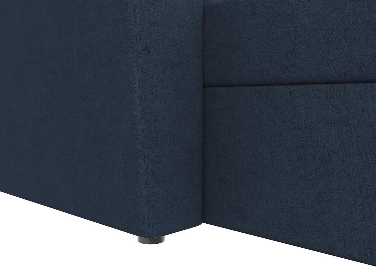 WOHNLANDSCHAFT TERMOLI Dunkelblau Jacquard  - Schwarz/Dunkelblau, Design, Kunststoff/Textil (155/297/212cm) - MID.YOU