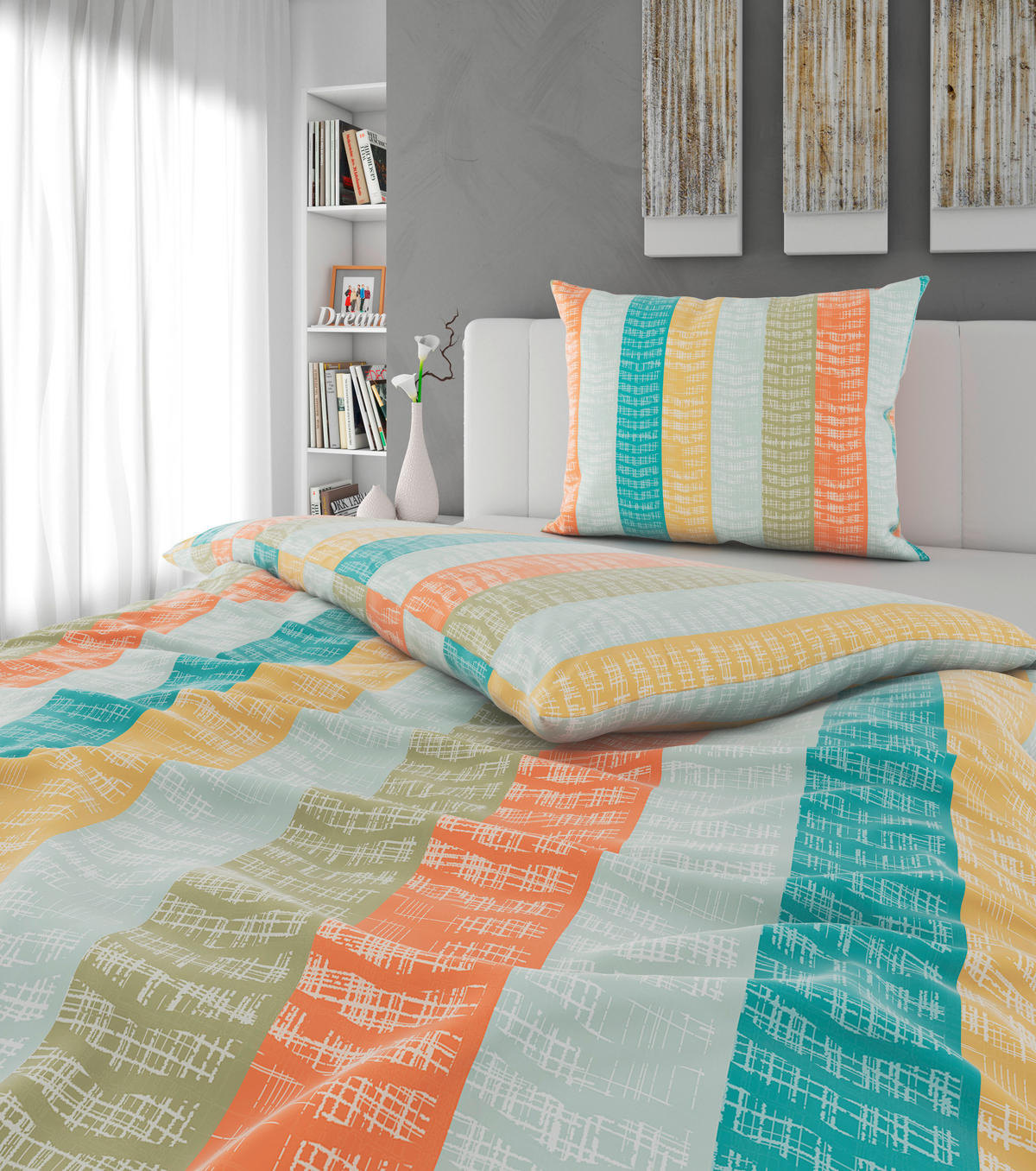 BETTWÄSCHE Lara Satin 140/200 cm  - Multicolor, KONVENTIONELL, Textil (140/200cm) - Esposa