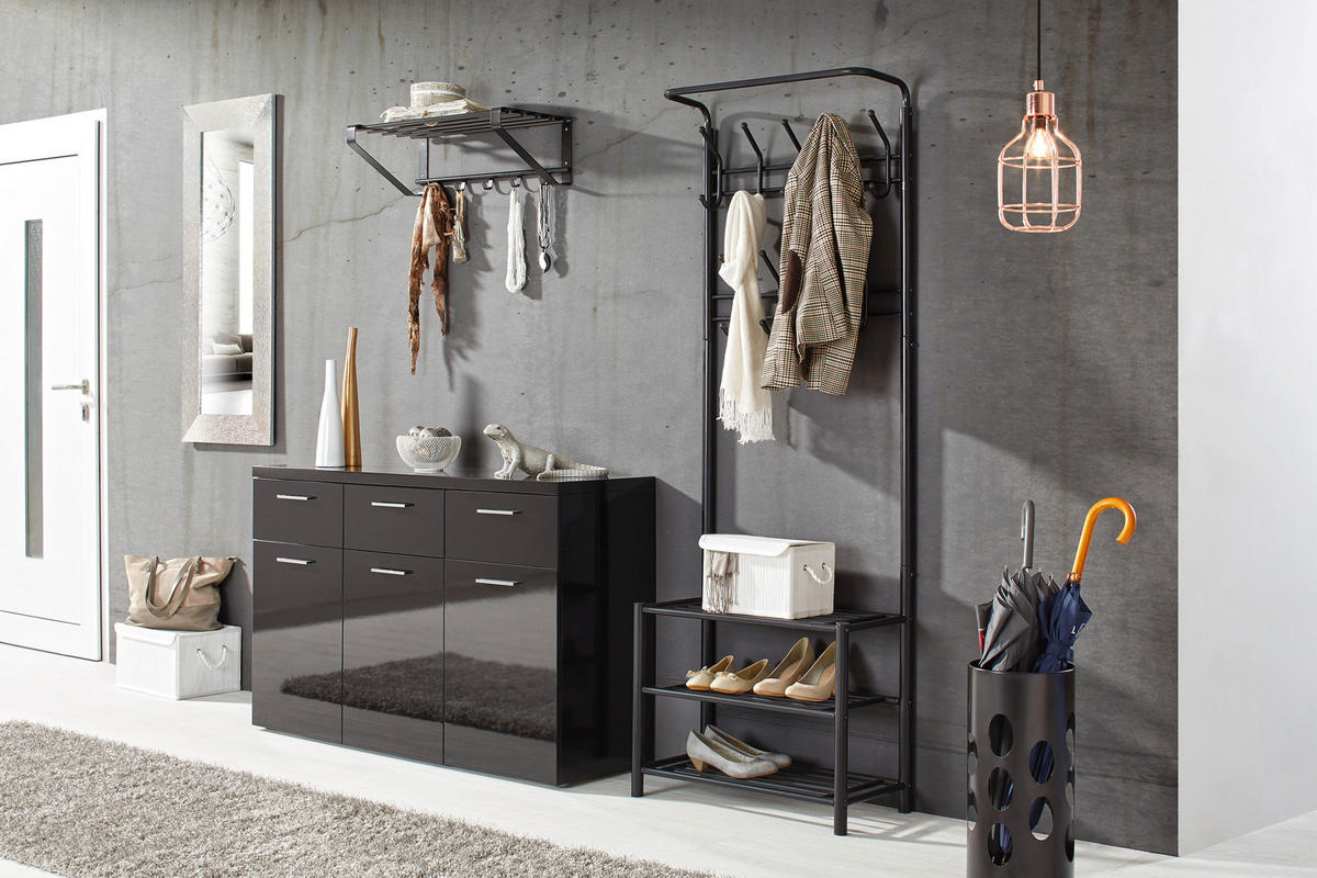 KLÄDHÄNGARE - svart, Design, metall (67/185/32cm) - Best Price