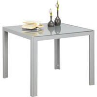 Masă grădină & terasă 90/90/72 cm   - argintiu, Basics, sticlă/metal (90/90/72cm) - Xora