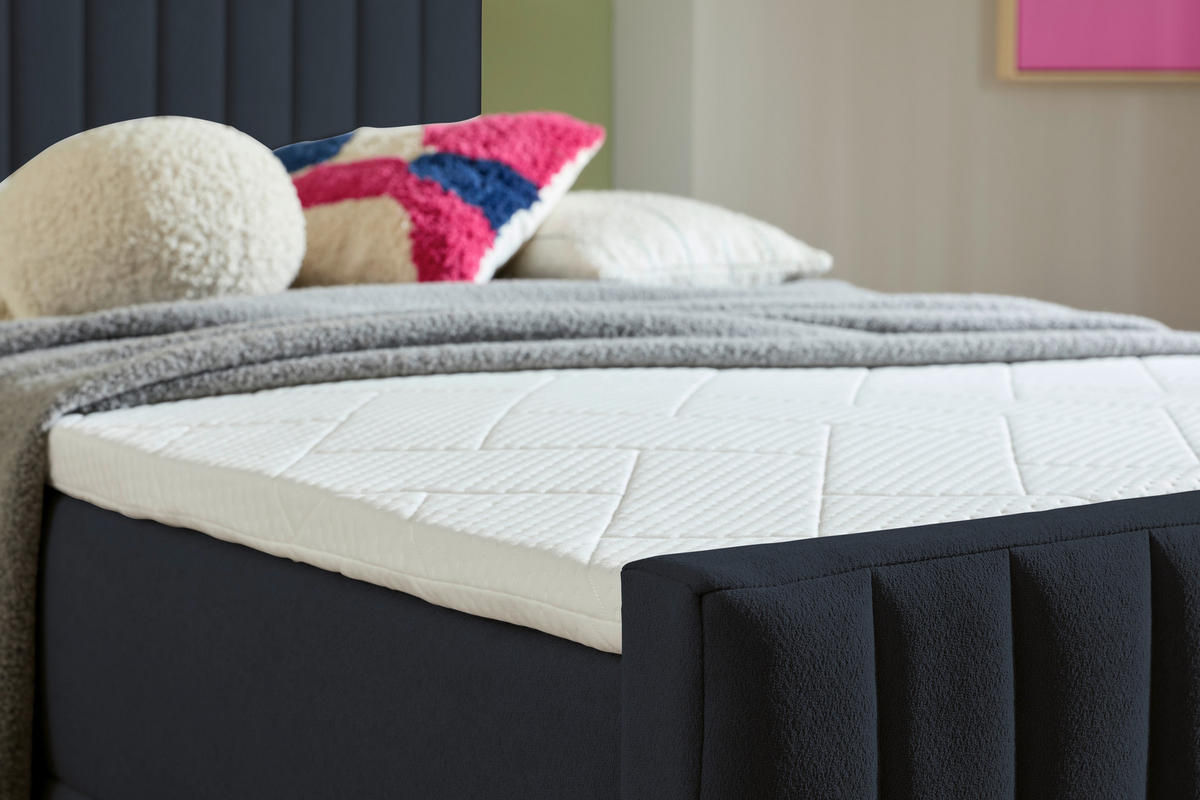 BOXBETT 90/200 cm  in Anthrazit  - Anthrazit/Schwarz, KONVENTIONELL, Kunststoff/Textil (90/200cm) - Boxxx
