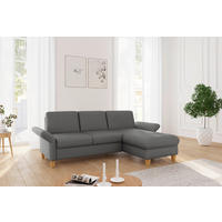 ECKSOFA ROCHELLE E Dunkelgrau Flachgewebe  - Eichefarben/Dunkelgrau, KONVENTIONELL, Holz/Textil (251/164cm) - Sit & More