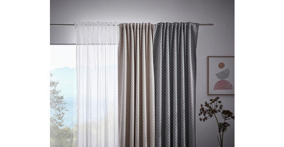 FERTIGVORHANG MINO halbtransparent 140/245 cm   - Weiß, KONVENTIONELL, Textil (140/245cm) - Dieter Knoll