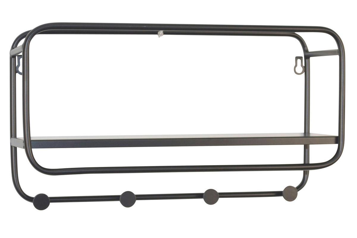 WANDREGAL  - Schwarz, Design, Metall (45/25/15cm) - MID.YOU