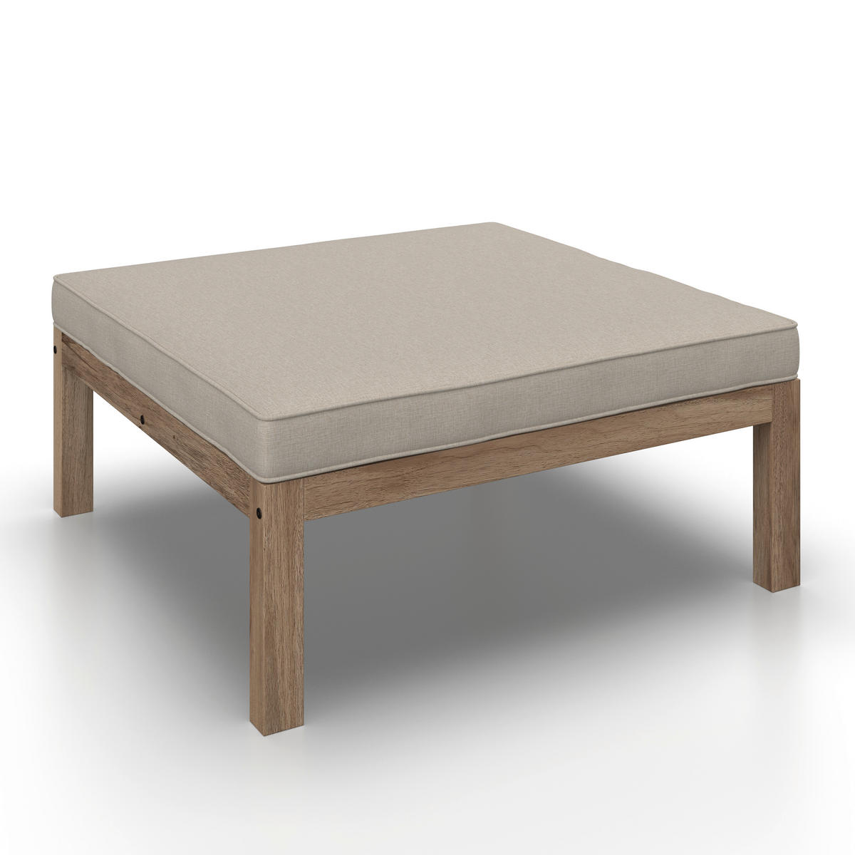 BAŠTENSKA GARNITURA  - boja akacije/krem, Moderno, drvo/tekstil (250/250cm) - Bessagi Garden