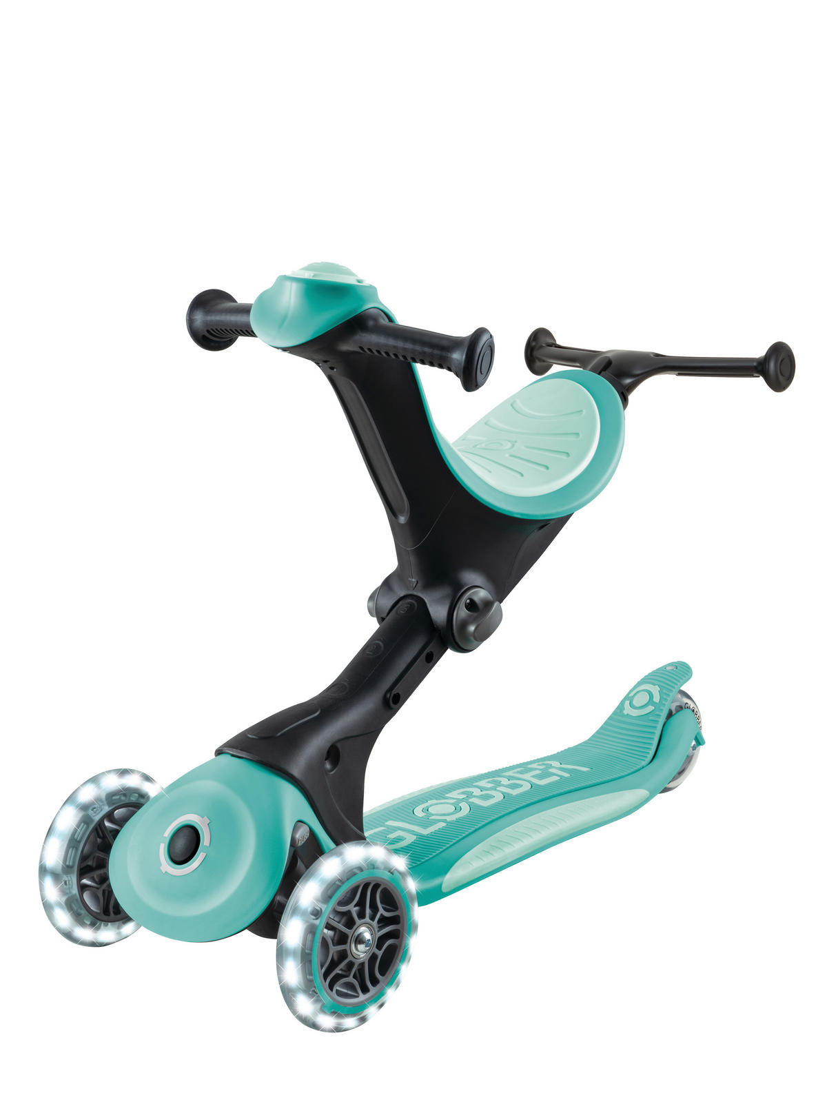 LAUFRAD GO-UP DELUXE LIGHTS  - Mintgrün, Basics, Kunststoff/Metall (64/22/98,5cm) - GLOBBER