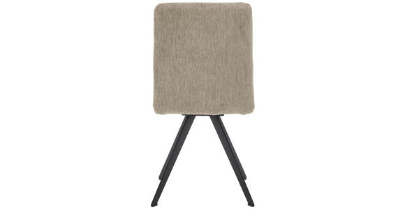 STUHL Webstoff Schwarz, Beige - Beige/Schwarz, Design, Textil/Metall (46/91/61cm) - Novel
