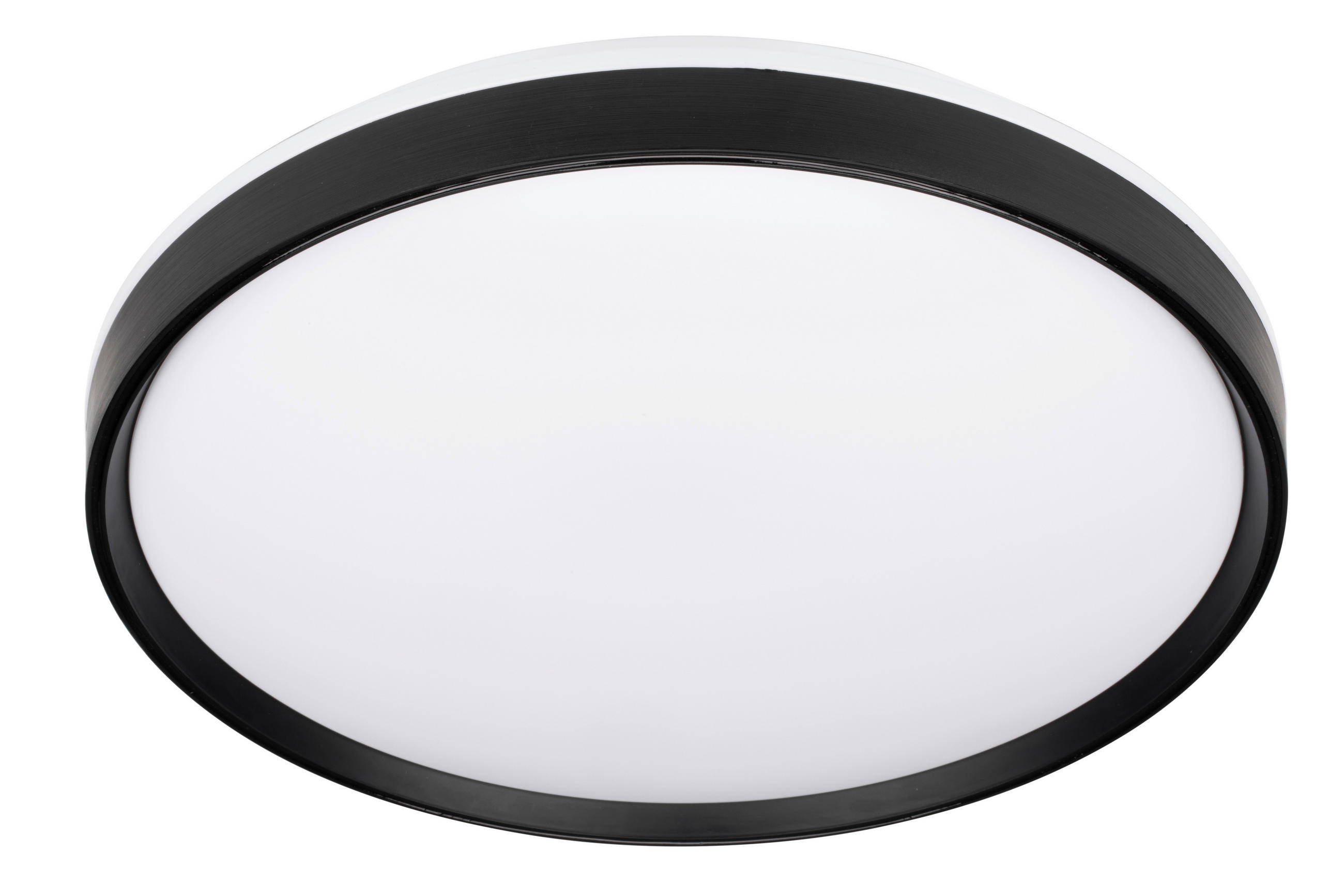 STROPNÉ LED SVIETIDLO, 48/7 cm - čierna/biela, Trend, kov/plast (48/7cm) - Novel