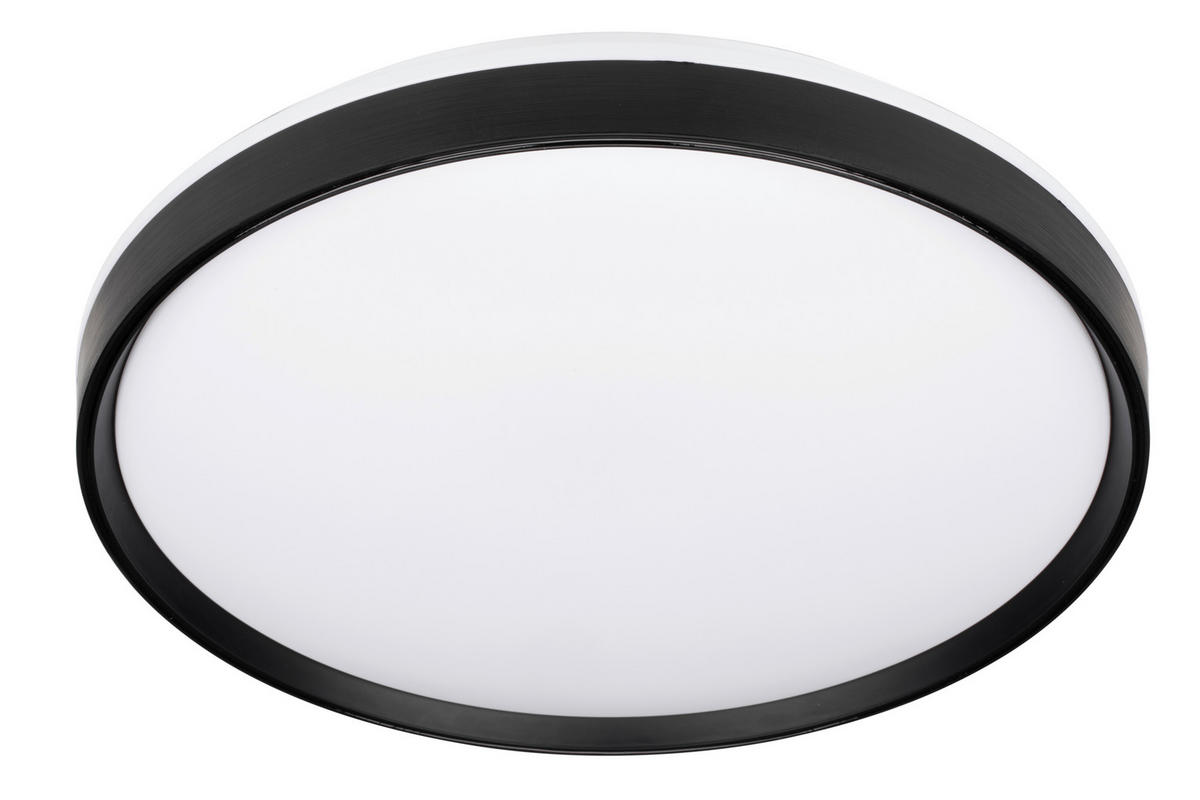 STROPNÍ LED SVÍTIDLO, 48/7 cm  - bílá/černá, Trend, kov/plast (48/7cm) - Novel