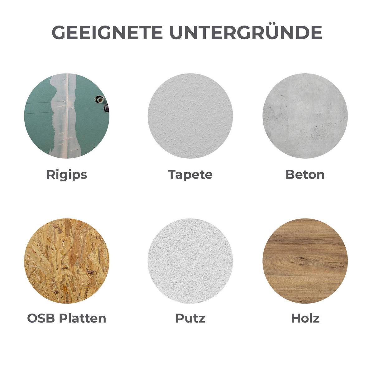 Vinyl für die Wand  - Hellgrau, MODERN, Kunststoff (60/30/0,37cm)