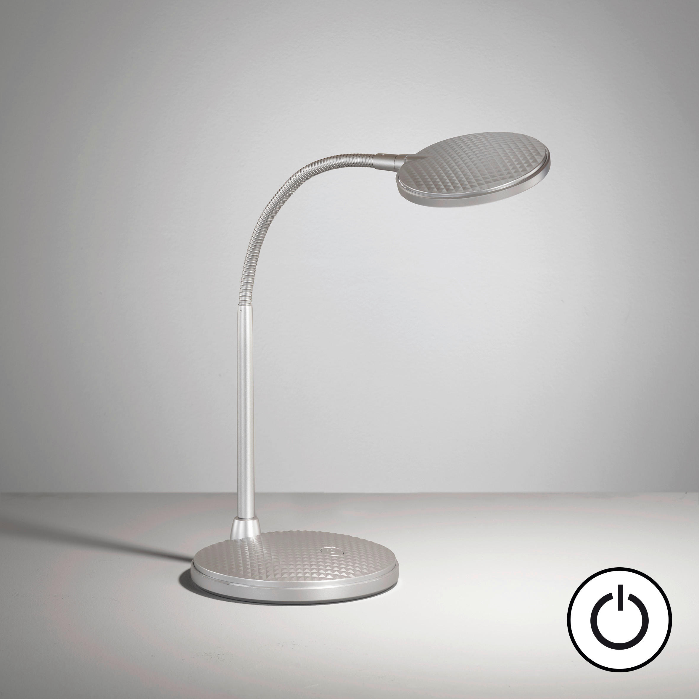 LED-SCHREIBTISCHLEUCHTE 22/14,5/36,5 cm   - Sandfarben/Silberfarben, KONVENTIONELL, Kunststoff/Metall (22/14,5/36,5cm) - Fischer & Honsel
