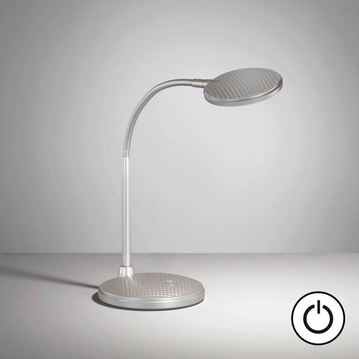 LED-SCHREIBTISCHLEUCHTE 22/14,5/36,5 cm   - Sandfarben/Silberfarben, KONVENTIONELL, Kunststoff/Metall (22/14,5/36,5cm) - Fischer & Honsel