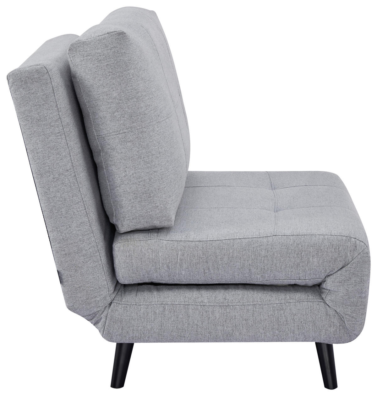 SCHLAFSESSEL in Webstoff Hellgrau  - Hellgrau/Schwarz, Design, Holz/Textil (102/89/85cm) - Ti'me