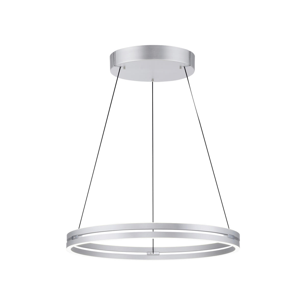 LED-HÄNGELEUCHTE 69,5/69,5/350 cm  - Alufarben, Design, Kunststoff/Metall (69,5/69,5/350cm) - Neuhaus PURE